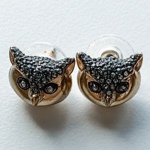 Stella & Dot Pave Owl Studs